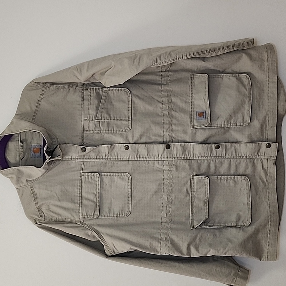 Carhartt Smithville Women's Tan Utility Jacket Size 2X - Picture 2 of 16